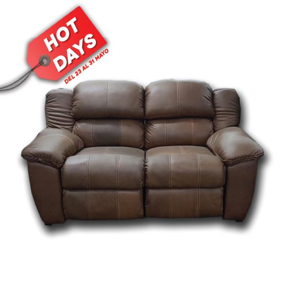 Love Seat Reclinable Livier Piel Genuina SIN CONSOLA
