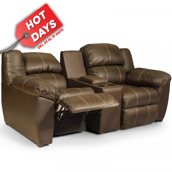 Love Seat Reclinable Livier Piel Genuina