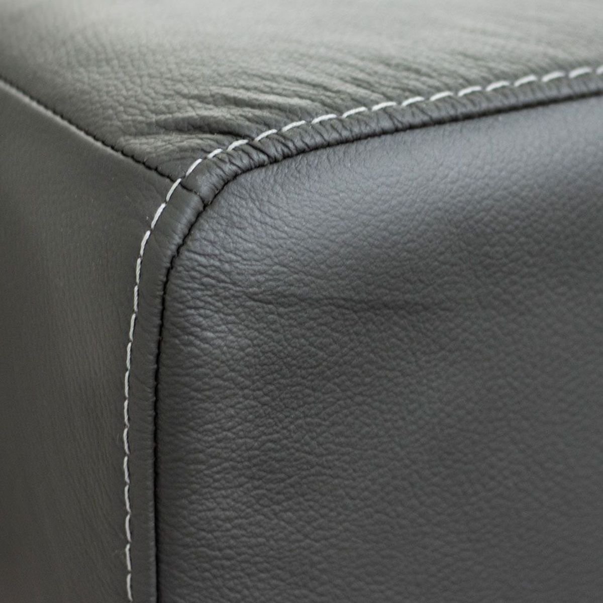 Recámara Cuadros Gris Oxford King Size - Piel Genuina - Imagen 5